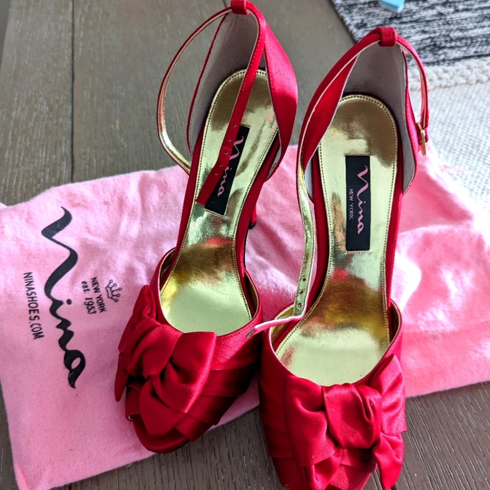 Nina Flosie Satin Bridal Wedding Shoes Heels